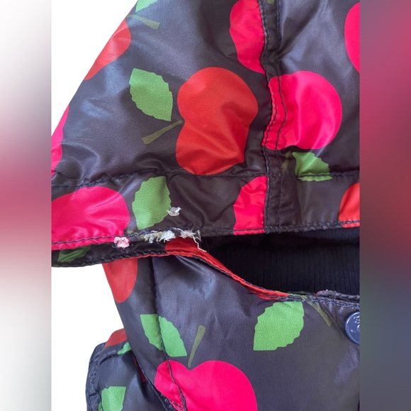 GAP Red & Pink 🍎 Hooded Puffer Vest - Girls 3 Years Old - Picture 4 of 5